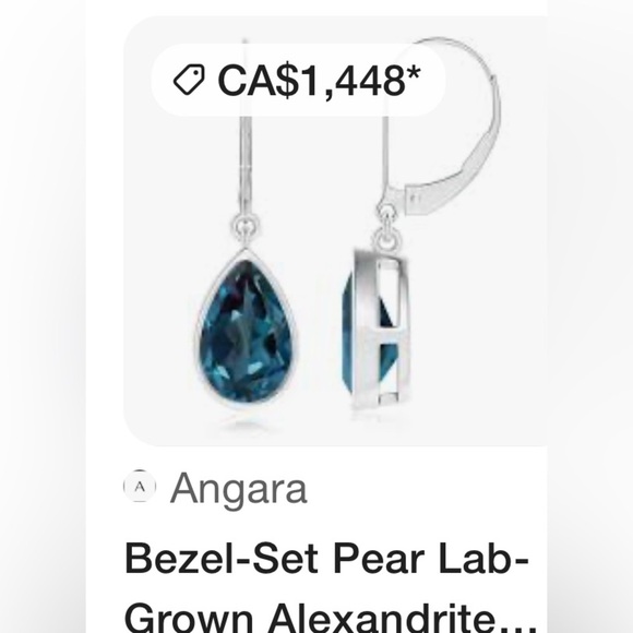 Elegant Silver and Blue Teardrop Earrings - Picture 3 of 3